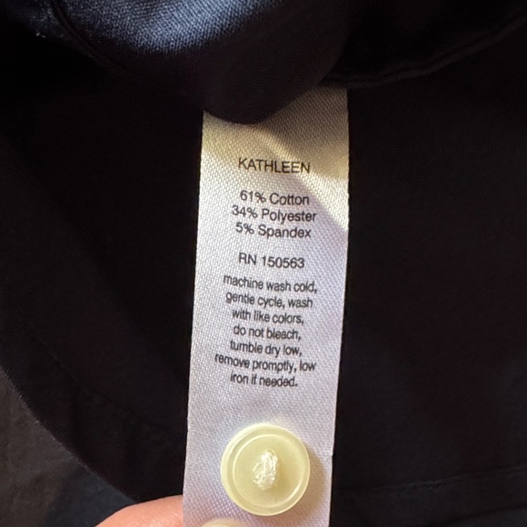 Classic Navy Button-Down Shirt Dress - Picture 5 of 6